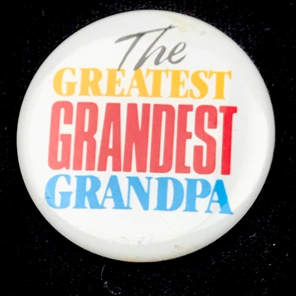 Carlton Cards Pin Button Novelty Collectible Gift Greatest Grandpa Vintage - Picture 1 of 3